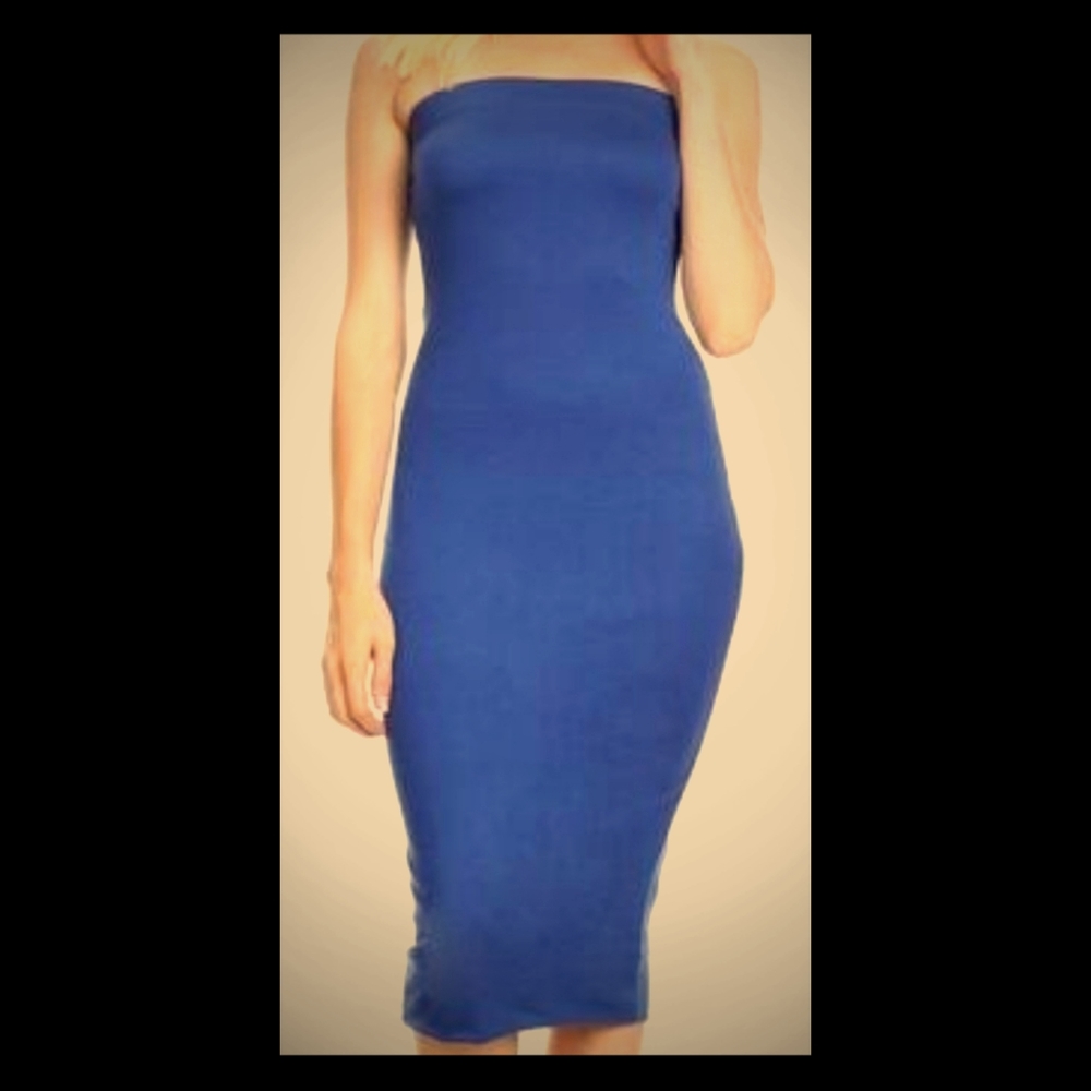 NWOT Express Blue Tube Dress Size 11/12